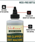 Go-To Odorless Coconut-Derived Clipper Oil, 8 Oz Large Bottle showing mess-free nozzle features