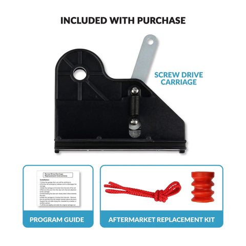 Screw Drive Carriage Replacement For Genie Garage Doors 36179R.S And 34107R.S, No Fuss Install, DIY Friendly
