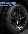 Two Pack Tire Air Chuck With Clip Adapter 8mm Quick Connect Brass Locking Nozzle inflating car tire