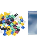 120 Piece Jumper Cap Kit for 2.54mm Headers Open Top Shunt Jumpers Mixed Colors for Arduino and Raspberry Pi Projects with packaging