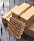 2 Pack Reusable Kraft Paper Box Dividers Inserts 20x20x5cm Heavy Duty Pro Grade Multipurpose Shipping Box Grid Partitions For Packing Glassware And Mugs DIY Packaging Supplies, kraft divider inserts in shipping boxes