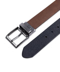 Men's Reversible Casual Belt Two Looks In One Buckle Switches From Brown To Black X Large Durable Leather Strap For Work