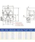 Ultra Compact Indexing Head With Kickass Four Jaw Control And Smooth 360 Dial dimensions diagram with specifications and measurements.