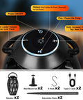 Top view of Flame Lamp Speaker With Multicolor Lights For Outdoors Patio Pool Camping Waterproof Torch Lantern 7 Lighting Modes And Music Sync