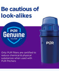 PUR genuine filter for 7 Cup Water Pitcher With Filter And LockFit Cap Design For Faster NSF Certified Filtration That Reduces Microplastics And Chlorine