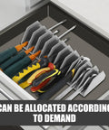 Two Pack Wrench Organizer Tray Set For Tool Box Drawers, 10 Slot Wide Pliers Rack with tools in drawer