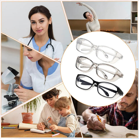 3 Pack Lightweight Lab Safety Goggles For Men And Women Anti Fog Anti Dust Protective Eyewear With Side Shields