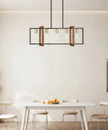 5 Light Gold Chandelier For Kitchen Island And Dining Room Boss Farmhouse Rustic Hand Painted Beech Wood Lantern Cage Frame With Black Finish Hallway And Bedroom Ready Rustic Modern Lighting Fixture in cozy dining area