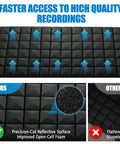 4 Pack Acoustic Foam Panels For Studio Soundproofing, 2 Inch Thick, 24 By 48 Inch Wedge Tiles with comparison chart