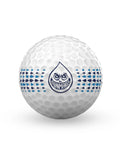 No-Nonsense 3 Piece Urethane Golf Ball with spin and feel, multi-color alignment lines, Greek letter IDs, white finish