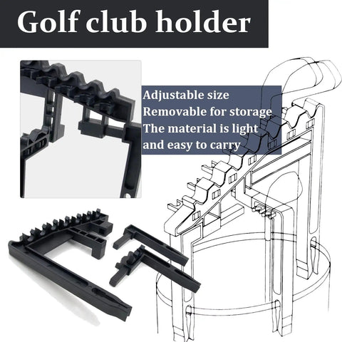 Durable Golf Club Organizer For Bags With Iron Holder Clips and Shaft Racks standalone view