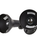 Two Light Outdoor Wall Mount Flood Light In Dark Bronze Finish Uses PAR38 Bulbs Weatherproof Wet Location Rated Built Tough For Backyards