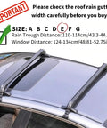 Universal 43.3 Inch Black Roof Rack Cross Bars For SUVs And Crossovers showing adjustable fit on car roof