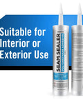 Go-To Paintable Polyurethane Seam Sealer For Auto Body Gaps And Welds, Flexible Joint Filler, 10.5 Fl Oz, shown front and back.