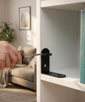 Installing L Bracket Corner Brace Set 20 Pieces Heavy Duty Metal Right Angle Shelf Supports in bookcase