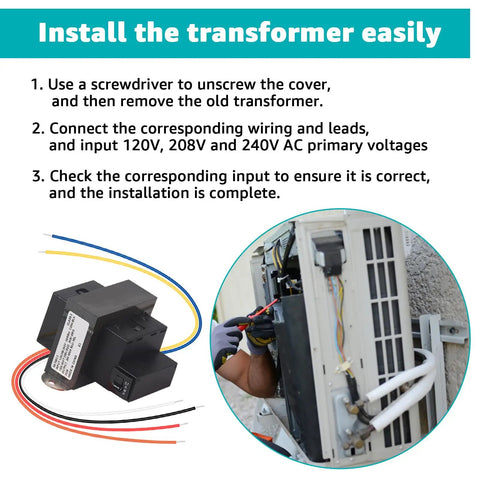 Heavy Duty 90 T60C3 Transformer 120 208 240 Volt To 24 Volt 60 VA Foot Mount Class 2 Replacement for Industrial HVAC Controls