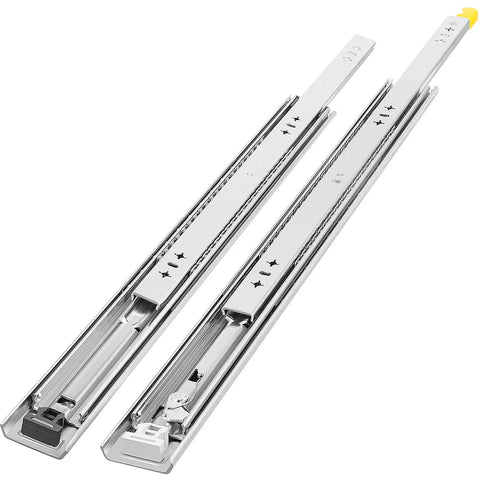 Heavy Duty 30 Inch Drawer Slides With Locking Mechanism, Side Mount Ball Bearing, 3 Fold Full Extension, 250 Lb Load Capacity