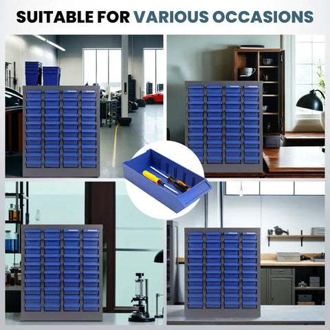 Heavy Duty 40 Drawer Parts Cabinet With ABS Drawers And Metal Frame, Nut And Bolt Organizer for garage and workshop settings