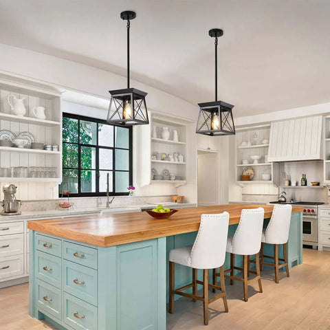 Farmhouse Kitchen Island Pendant Lights Dope Rustic Industrial Chandelier with whitewashed finish in modern kitchen