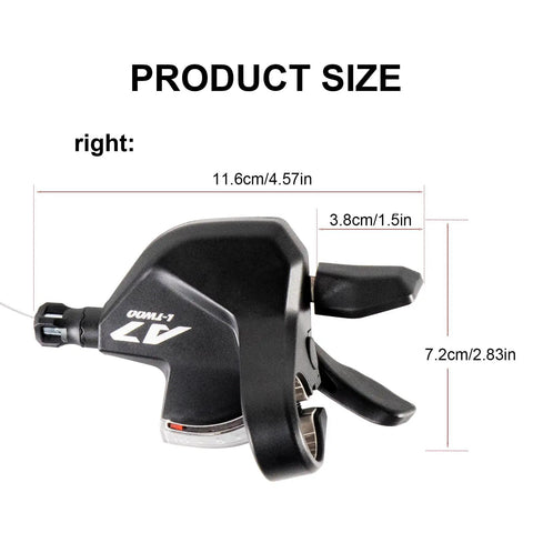 3x9 Speed Mountain Bike Shift Lever For MTB Shimano And SRAM, Easy Quick Shift Lever dimensions with aluminum build