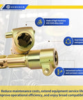 Heavy Duty PTO Extension Adapter For Tractors, One And Three Eighths Inch Six Spline Female And Male, Push Pin Quick Yoke, 70 HP PTO Shaft Extension, Alloy Steel Build, 6.375 Inch Overall Length, 4.125 Inch Extendable, Easy Quick Connect, alloy steel tractor PTO adapter