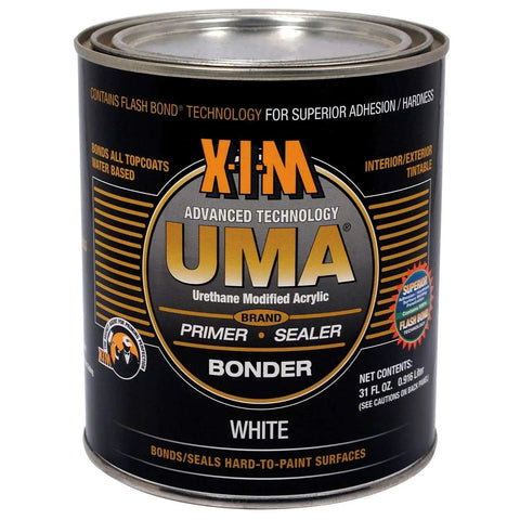 Front view of White UMA Acrylic Bonder And Primer Sealer For Superior Adhesion On Hard Glossy Surfaces can