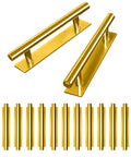Self Stick Push Pull Cabinet Handles 15 Pack ABS Plastic Hidden Wardrobe Drawer Knobs Door Window Multipurpose Furniture Pull Handles With Quick Adhesive Install No Drill Needed For Cabinets And Drawers, gold