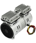 Dusndulr Oilless Vacuum Pump 1700Rpm 110L Min High Pressure Piston Compressor With Silencer 550W 110V view of motor head with vents.