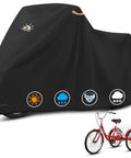 Heavy Duty 600D Tricycle Cover For Adult Trikes And 3 Wheel Bicycles, All Weather Waterproof, Dustproof And UV Resistant With Lock Hole, Universal Fit 75L x 30W x 44H For Indoor Outdoor Use on adult trike