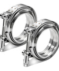Beefy 3 Inch V Band Clamp Kit With Male And Female Flanges For Turbo And Exhaust Systems 304 Stainless Steel Quick Release