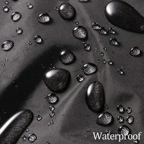 Close-up of waterproof fabric, highlighting the Heavy Duty Waterproof Patio Swing Seat Cover For 2 To 3 Seat Metal Frame Benches Replacement Outdoor Chair Cover Durable Fabric Easy Slide On Fit Not Padded Measures 58 Inch By 41 Inch All Weather Protection features.