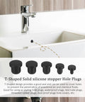 50 Piece Silicone Rubber Hole Plug Kit With 5 Sizes 4mm 5.5mm 7.5mm 8.3mm 9.5mm T Shaped Plugs High Temp Waterproof Sealing