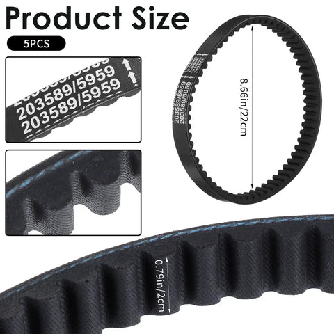 5 Pack 30 Series Go Kart Torque Converter Drive Belt Replacement For Manco 5959 And Comet 203589 KT196 OEM Grade Fit