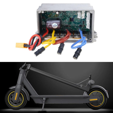 Plug And Play Scooter Controller Replacement for Electric Scooters and Skateboards, shown with wires and scooter, universal upgrade.