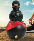 900ml Hydration Bottle With Gourd Inspired Shape For Hikers And Campers Grab And Go Ready with red sash outdoors.