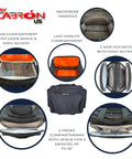 Pro Grade Pilot Flight Deck Bag Lightweight And Water Resistant For Airbus And Boeing Compatible compartments and pockets layout.