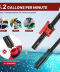 Cordless Fuel Transfer Pump With Auto Stop, No Spill, 3.2 GPM, Portable Battery Powered Unit for Gasoline Diesel Kerosene Oil Water.