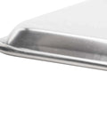 Close-up of a Commercial Grade Aluminum Sheet Pan Full Size with Reinforced Rim Built to Last 16 Gauge Bakeware