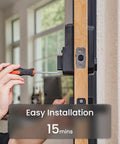 Installation of Smart Door Lock B200 With Keyless Entry, Fingerprint Scanner, touchscreen, app control on a door