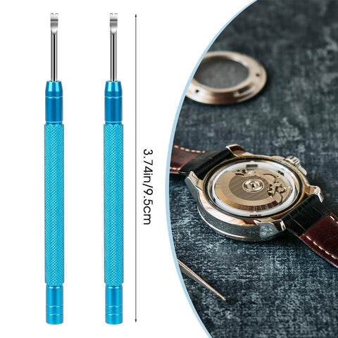 Two Pack Watch Hand Remover Tools for DIY Repair Pro Grade Watchmaker Puller Set Multifunction Watch Hand Setting Tool for Precise Hands Replacement Portable Blue Kit