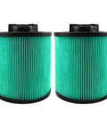 2 Pack DXVC6914 HEPA High Efficiency Cartridge Filter Fits 6-16 Gallon Wet/Dry Vacuums, direct replacement, front view
