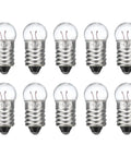 Hella Bright E10 Mini Light Bulbs With Warm Yellow Vibe 10 Pack 1.5V Miniature Screw Bulbs Sweet For Flashlight Repair And Kickin Diy Science Experiments Tiny Glowing Gems arranged in a grid.