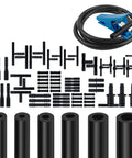 4.9 Foot Silicone Vacuum Hose Kit For Cars With One Eighth To Three Eighth Inch Diameters Plus Sixty Four Connectors And A Tube Cutter
