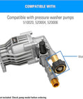 Brass Water Inlet Fitting For Pressure Washer 3/4 Inch Female To 3/8 Inch Male Quick Connect shown with pressure washer pump