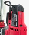 Close-up of the Tough As Nails 25 Inch Concrete Core Drill With 5000W Two Speed Diamond Coring Rig motor and control panel.