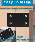 Heavy Duty Black Mending Plates 50 Pack 3.15X1.5 Inch Stainless Steel Joining Brackets for easy installation on wood.