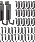 Heavy Duty Slatwall Hooks Built Like A Tank With Slick Scratch Resistant Coating smooth polished j shaped tips displayed in bulk.