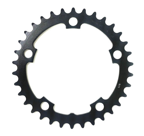Pro Road 110X34T Chain Ring For 10 Speed Drivetrains, CNC AL7075 T6 Aluminum, Lightweight Black Silver Finish, Flawless Shifting.