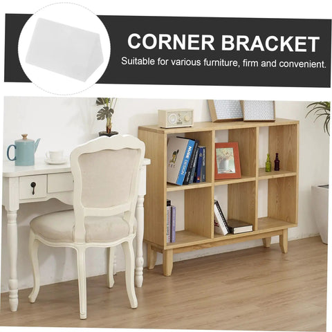100 Piece Plastic Corner Braces And Shelf Gusset Brackets With Slick Fit For Cabinet Assembly Using 90 Degree Right Angle Support Pins For No Sweat Setup And Rock Solid Furniture Holdings
