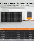 High Capacity 100 Amp MPPT Solar Charge Controller With LCD Display auto 12 24 48V with solar panel specifications chart
